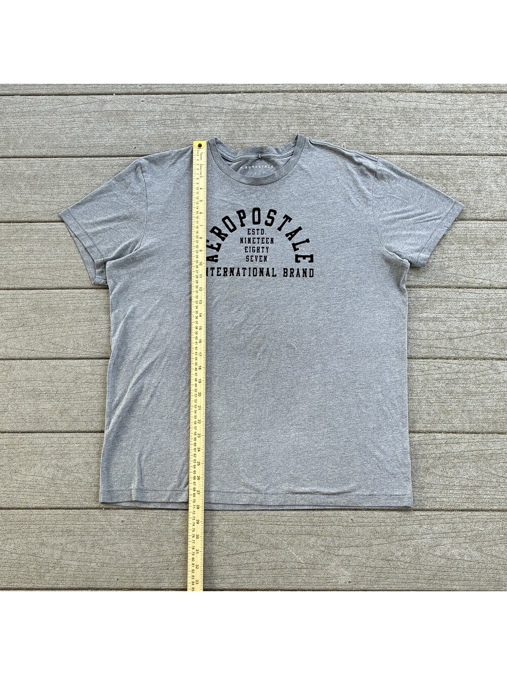 Aeropostale Mens Large Grey Graphic T Shirt Vintage 2000s Y2K Single Stitch Tee
